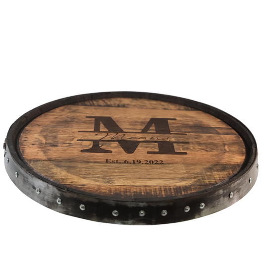 Bourbon Barrel Lazy Susan/Tray/Art