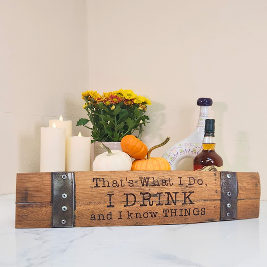 Horizontal Stave Sign 24 Inch Made From Whiskey or Wine Barrel