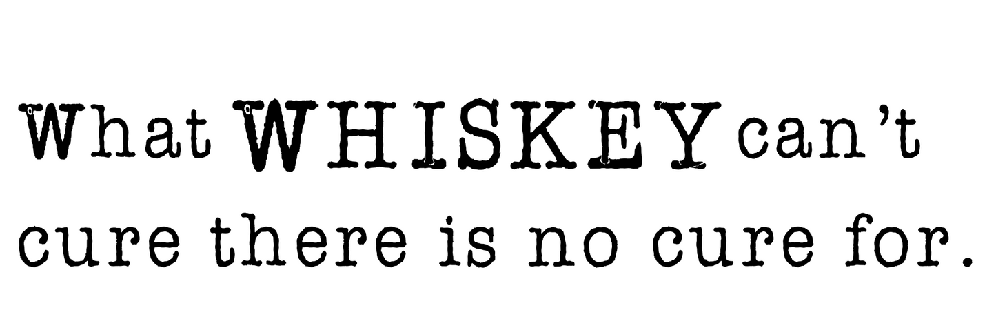 Whiskey Scripts on 24 Inch- Stave Sign