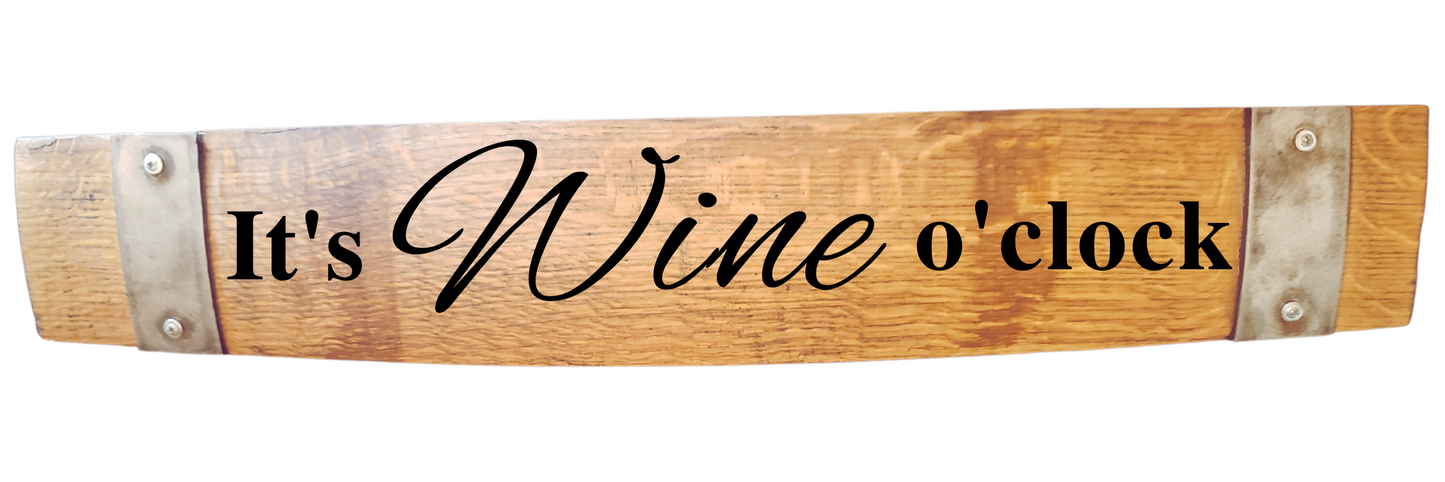 Wine Sign Laser Engraved Made from Repurposed Wine Barrels